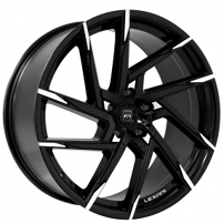 24" Lexani Wheels Senna Gloss Black with Machined Tips Rims