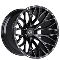 24" TIS Wheels 566BM Gloss Black Milled Off-Road Rims