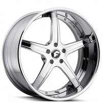 24" Staggered Forgiato Wheels Aggio-B Chrome Forged Rims