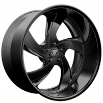 24" Snyper Forged Wheels Maxxim Full Black Rims