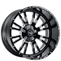 20" Weld Off-Road Wheels Slingblade W158 Gloss Black Milled Rotary Forged Crossover Rims