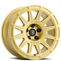 15" ICON Alloys Wheels Ricochet Gloss Gold Crossover Rims