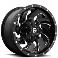 18" Fuel Wheels D574 Cleaver Gloss Black Milled Off-Road Rims 