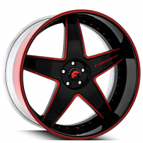 21" Staggered Forgiato Wheels Classico Custom 2 Tone with Custom Rivets Forged Rims