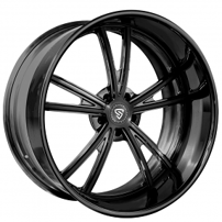 24" Snyper Forged Wheels Corvair Full Black Rims