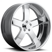 20" U.S. Mags Forged Wheels Hustler US445 Polished Tuckin Series Rims