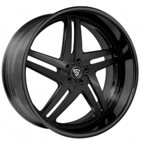 24" Snyper Forged Wheels Lucid Full Black Rims