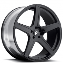 24" Forgiato Wheels Aggio-M Satin Black Forged Rims