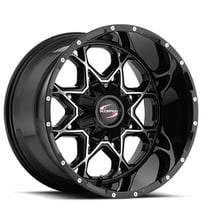 18" Scorpion Wheels SC-10 Black Machined Off-Road Rims 