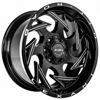 22" XVR-1 Off-Road Wheels Insane Gloss Black Milled Rims