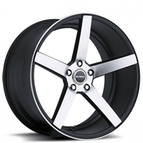 17" Strada Wheels Perfetto Gloss Black Machined Rims 