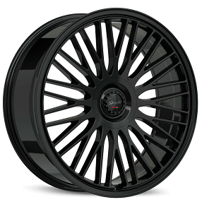 24" Gianelle Wheels Aria Gloss Black Flow Formed Spindle Cap Rims