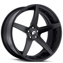 21" Staggered Forgiato Wheels Aggio-ECL Satin Black Forged Rims