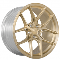 21" Avant Garde Wheels M580R Custom Satin Champagne Gold Brushed Rims