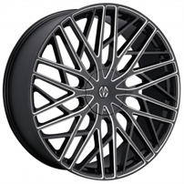 24" Massiv Wheels 925 Executive Black with Milled Rims