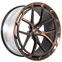 22x9/10.5" AC Forged ACM3 Brushed Bronze with Gloss Black Window and Inner Aero Disc Lip Monoblock Forged Wheels (5x114/112/120, +28/40mm) 