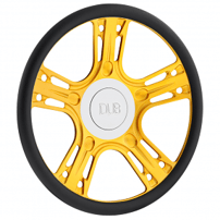 DUB Custom Steering Wheel Malice Brushed with Gold