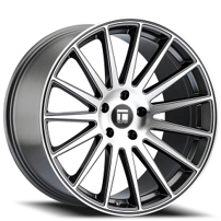 20" Touren Wheels TR92 3292 Gloss Graphite with Machined Face Rims