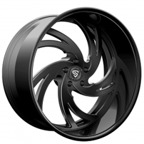 24" Snyper Forged Wheels Isolator Full Black Rims