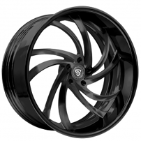 22" Snyper Forged Wheels Twister Full Black Rims