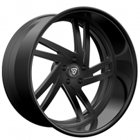 22" Snyper Forged Wheels Torino Full Black Rims