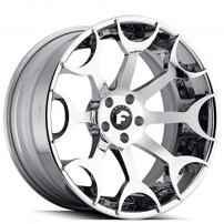 21" Staggered Forgiato Wheels Capolavaro-ECL Chrome Forged Rims