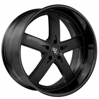 22" Staggered Snyper Forged Wheels Booya Full Black Rims