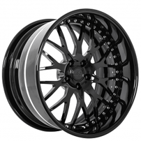 24" AC Forged Wheels ACF701 Gloss Black Three Piece Rims