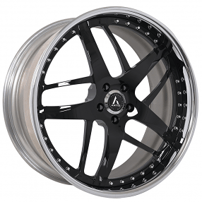 20" Artis Forged Wheels Bavaria Gloss Black Face with Chrome Lip Rims