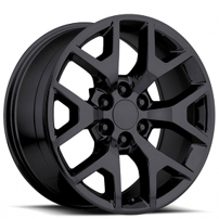 24" GMC Sierra Wheels FR 44 Gloss Black OEM Replica Rims 