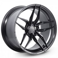 20" Staggered Ferrada Wheels F8-FR5 Matte Black Flow Formed Rims