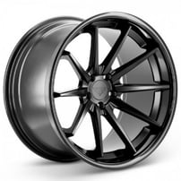 19" Ferrada Wheels FR4 Matte Black with Gloss Black Lip Rims