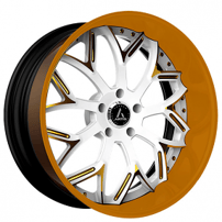 24" Artis Forged Wheels Radon Custom 2-Tone Face with Color Matching Lip and Hardware Rims