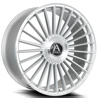 22" Staggered Azad Wheels AZ25 Silver Brushed XL Cap Rims