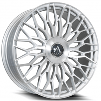 22" Staggered Azad Wheels AZ301 Brushed Silver XL Cap Rims