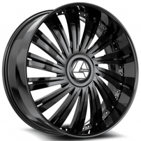 28" Azara Wheels AZX-102 Gloss Black Rims