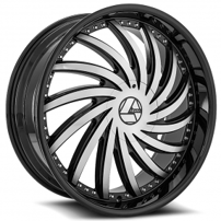 24" Azara Wheels AZA-508 Gloss Black Machined Rims