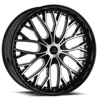 22x8.5" Cavallo Wheels CLV-33 Gloss Black Machined Rims