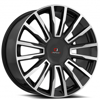 24" Cavallo Wheels CLV-47 Gloss Black Machined Rims