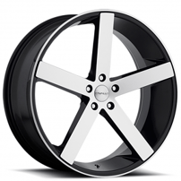 24" Cavallo Wheels CLV-5 Gloss Black Machined Rims