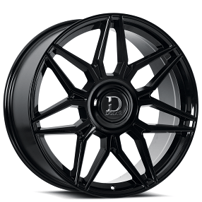 24" Dolce Luxury Wheels Verona Gloss Black Floating Cap Rims