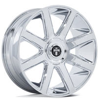 24" Staggered Dub Wheels Pull DC273 Chrome Rims