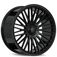 22" Gianelle Wheels Aria Gloss Black Flow Formed Spindle Cap Rims