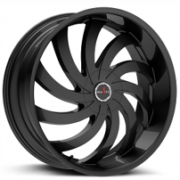22x8.5" Ignite Wheels Flame Gloss Black Rims