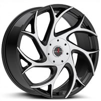 24" Ignite Wheels Inferno Gloss Black Machined Rims