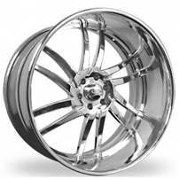 26" Intro Wheels Lince Exposed 6 Polished Welded Billet Rims