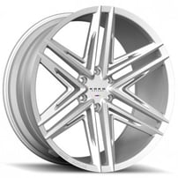 26" Koko Kuture Wheels Vetse Gloss Silver Rims