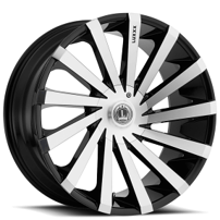 26" Luxxx Alloys Wheels Lux13V Gloss Black Machined Rims