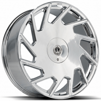 24" Luxxx Alloys Wheels Lux25 Chrome Rims