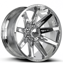 20x10" Off Road Monster M25 Chrome Wheels (6x135/139, -19mm | USED 1-Day) 